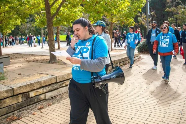 UPTE-CWA Rally After UC Layoffs