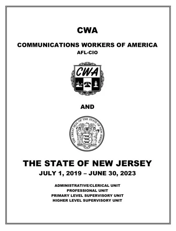 State of New Jersey Contract July 1, 2019 June 30, 2023 LOCAL 1040